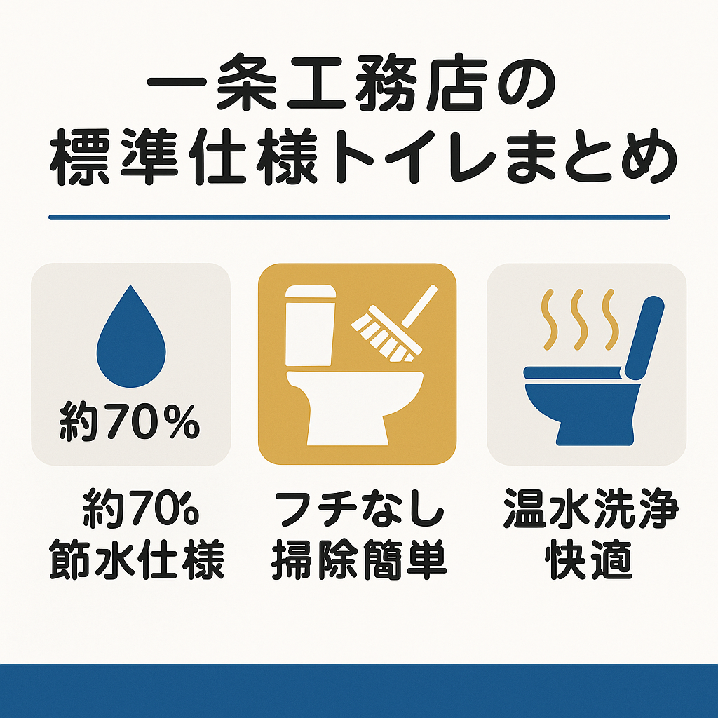 一条工務店の標準仕様トイレまとめ画像