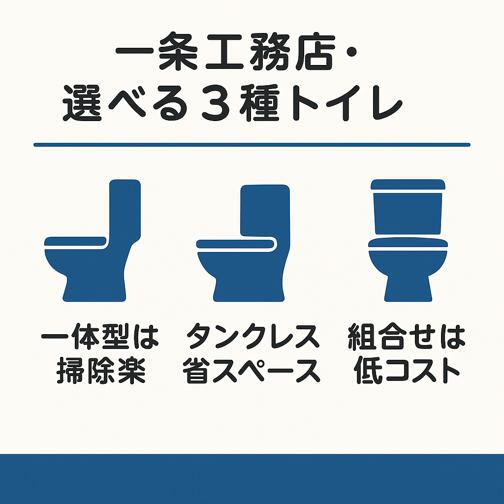 一条工務店の選べる3種トイレ
